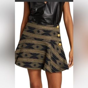 Ramy Brook Virginia Embellished Mini Skirt, Size 6, Color: Clover